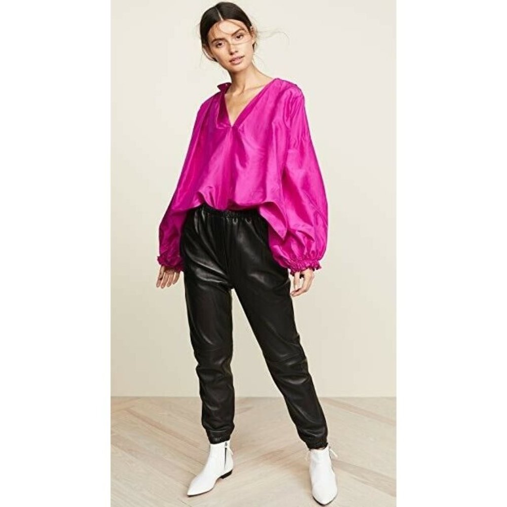 3.1 Phillip Lim Silk Taffeta Pink Blouse Sz Small